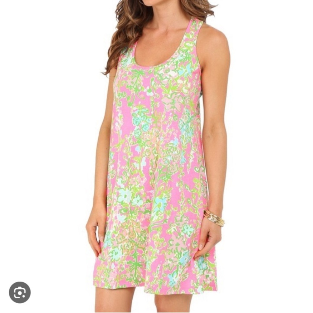 Lilly Pulitzer Flamingo Pink Southern Charm Melle Tank Dress Small S